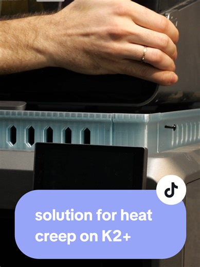 Your Creality K2 Plus having heat creep issues? Try printing this model to keep your chamber cooler. You can use Spectrum PET-G Premium Iceland Blue :) #spectrumfilaments #3dprinting #3dprint #creality #k2plus