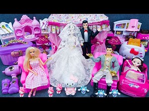21 Minutes Satisfying Unboxing Barbie Family, Cute Doll Toys & Wedding Bedroom Playset Review