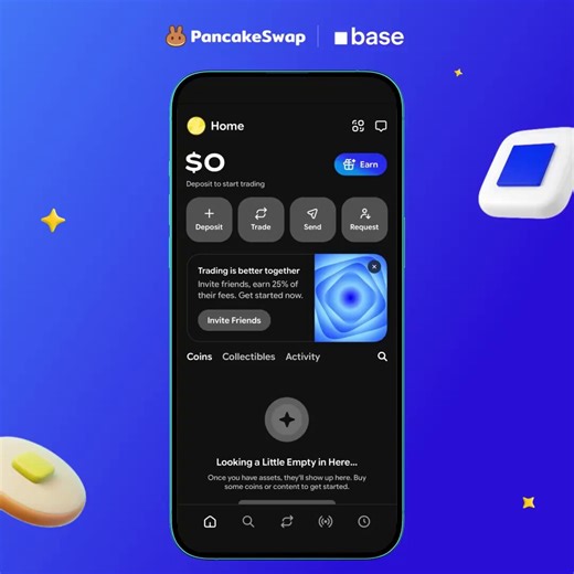 Trading on @base? Now you can swap, farm, add liquidity, tap into CAKE.PAD, and explore PancakeSwap AI, all from the PancakeSwap mini-app on @baseapp 🟦🥞