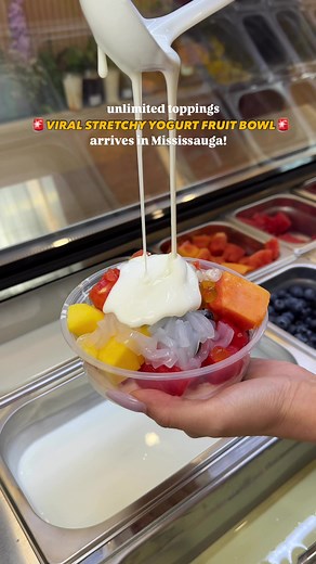 Viral Stretchy Fruit Yogurt Bowls are now in Mississauga! At #SeeYouCafe Mississauga you can load your bowl with UNLIMITED toppings for $12.99 and they've got every single fruit you can possibly think of! They've also got a wide range of unique drinks to choose from and some great Grand Opening deals starting this Saturday, November 1! First 50 Customers on Nov 1-3 get a FREE DRINK! And some more additional PROMOS: November 1: $1.99 drinks all-day long! November 2: $2.99 drinks all-day November 