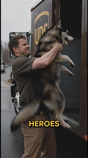 UPS Driver Notices Something... And Saves this Husky's Life🐕😳