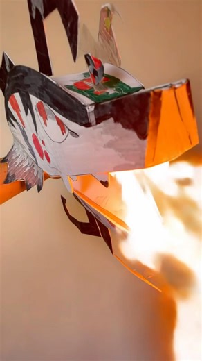 He got angry 🐉 #dragonpuppets #homemadepapercraft #origamidragon #paperdragon #paperdragonpuppet