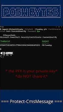 PoshBytes: Encrypting secrets with Protect-CmsMessage (without summoning eldritch IT beings)
