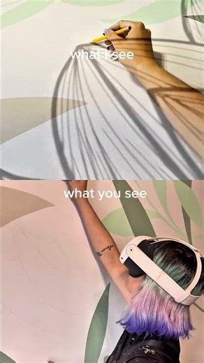 Using VR headset to sketch murals