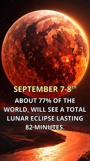 9.6K views · 20 reactions | Total Lunar Eclipse — September 7–8th ✨ Don’t miss this celestial show — mark your calendar! | Wondrous Realms | Facebook