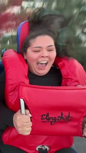 HEADPHONE WARNING! 🚨🔊 Slingshot Ride Scream #shorts