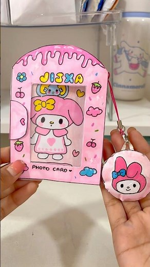 How to make Photocard Holder/Album with paper 😍💓 | DIY Album photocard #mymelody #paperdiy #craft