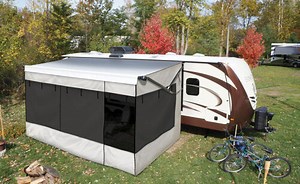 Solera Family Room for 17' Wide RV Awnings - Gray Lippert RV Awning Screen Room LC362232