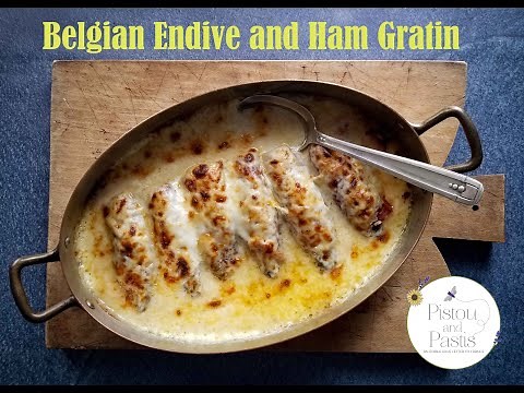 A Delicious creamy Belgian Endive and Ham Gratin