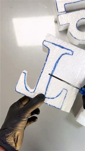 Foam Cutting | Letter T ✂️ | Part 2👌 #foamcutting #satisfying #asmr #diy #art #asmrdiy #foamart