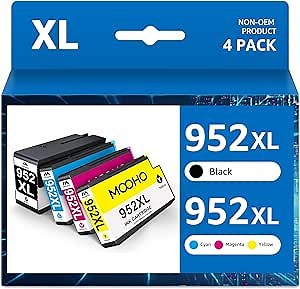 Remanufactured 952XL Ink Cartridge Replacement for HP 952XL Ink Cartridges Combo Pack |Used in HP Officejet Pro 8710 7740 8720 8210 8715 8702 7720 8730 8740 8216 8725 8700 Printer(4 Pack)