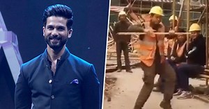 Shahid Kapoor impressed by construction worker dancing skills; watch video