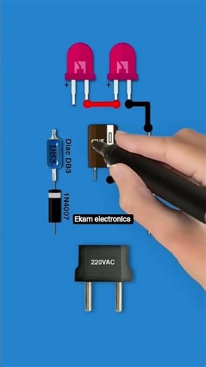 Simple 220V LED Flasher Circuit | DIY ElectronicsProject#diyprojects