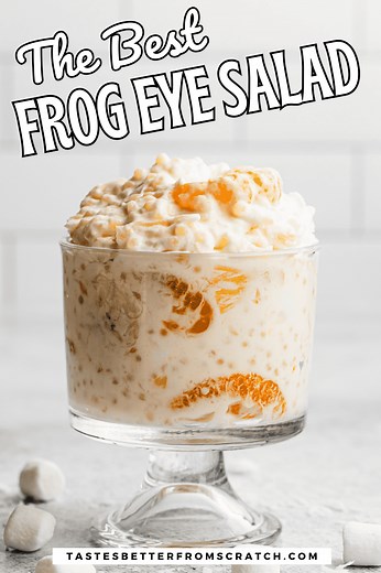 Frog Eye Salad (Acini de Pepe Fruit Salad) - Creamy Retro Potluck Favorite