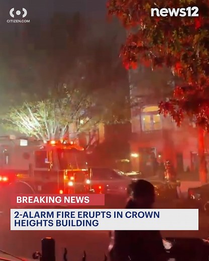9.7K views · 84 reactions | BREAKING NEWS: A two-alarm fire erupted in a Crown Heights building, according to the FDNY. https://bit.ly/4pcas6K | News 12 Brooklyn | Facebook
