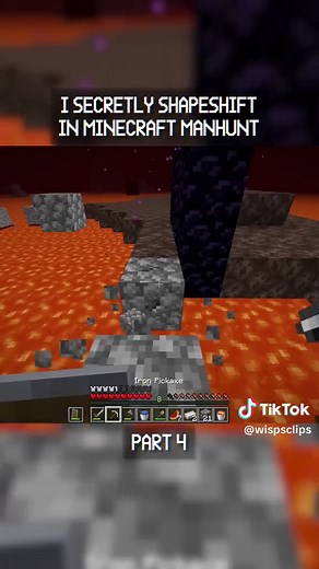 I Secretly Shapeshift In Minecraft Manhunt! Part 4 #minecraft #wisp #mcyt #minecraftbut
