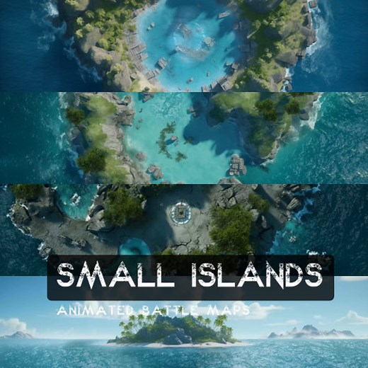 D&D Small Islands Animated Battlemaps Pack, Dungeons and Dragons Digital Battle Maps, Roll20 Battlemap, Foundry Dnd Maps - Etsy