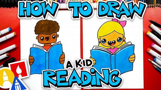 How To Draw A Kid Reading - Art For Kids Hub -
