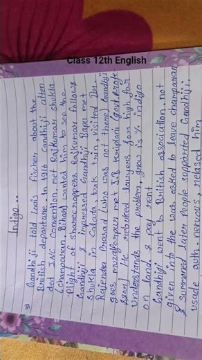 class 12th English chapter Indigo full summary#summary