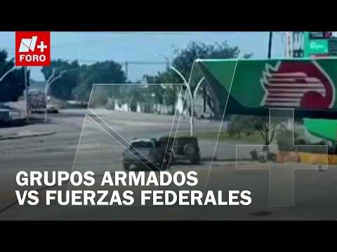 Registran balacera en gasolinera entre narcos y fuerzas federales en Morelia, Michoacán