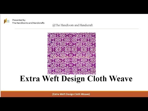 Extra weft design making on cloth || handloom weaving || textile designing