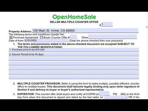 Seller Multiple Counter Offer (SMCO) Tutorial