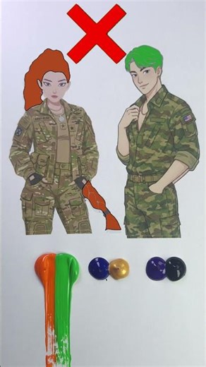 Military dance trend 🪖 Rumi & jinu Kpop Demon Hunters Color Smash hair change 😍 Guess Real Hair