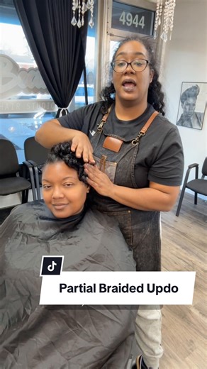 Currently on the LohMaintenance Healthy Hair Regimen, we’ll start retaining length after a couple more trims. We have about 3” left of relaxer on her hair then she’s back natural. These freestyles updos are getting challenging but I love it! #naturalhair #hairtok #braids