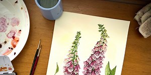 Foxglove Painting, from start to finish