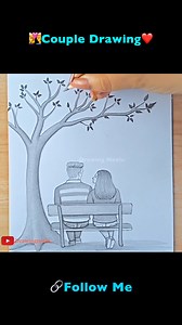 10K views · 194 reactions | How to draw a Couple Sitting under Tree || Pencil sketch for beginner || Couple drawing || Drawing #Coupledrawing #Pencildrawing #Drawing | Drawingneelu | Facebook
