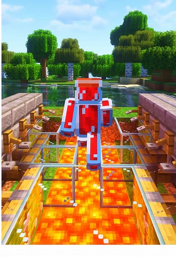Building a Minecraft Lava Bridge Tutorial