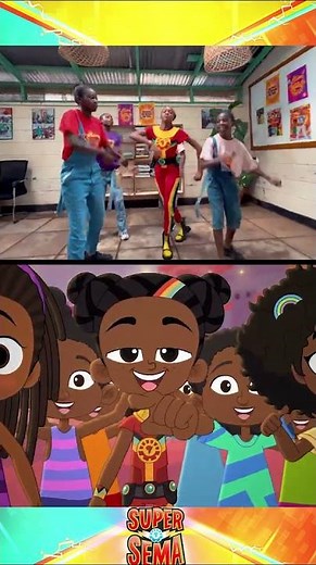 GIRL POWER | Live Action vs Animation 💪🏾 Super Sema Kids Songs #shorts