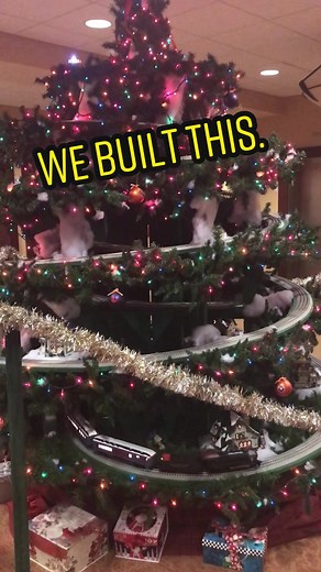 Christmas Tree Train Display DIY