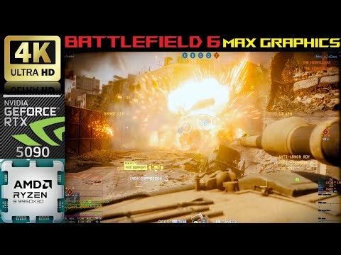 [4K] Battlefield 6 - RTX 5090 Ryzen 9950x3D - MAX GRAPHICS [BENCHMARK] #gaming #battlefield #bf6 #pc