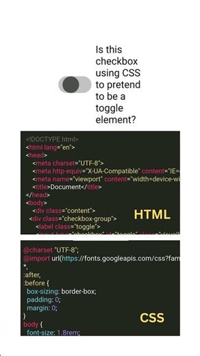 I Made a Toggle Switch Using Only CSS