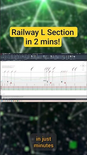 Railway longitudinal Section Excel to AutoCAD #autocad #excel #longitudinal