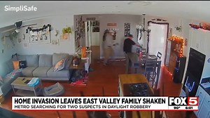A Las Vegas family’s home security camera captured the moment when two men broke into their house in the middle of the day while their disabled daughter was home by herself. STORY: https://www.fox5vegas.com/2023/10/07/las-vegas-family-with-disabled-daughter-speaks-out-after-home-invasion/ | FOX5 Las Vegas