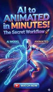 AI to Character ANIMATED in MINUTES! #animation #3dmodeling #3danimationsoftware