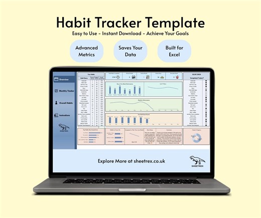 Automated Habit Tracker Excel Template – Daily Routine/goal Planner Spreadsheet With Dashboard & VBA Integration - Etsy UK