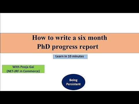 Six Month PhD progress report || How to write PhD progress report #phdresearch #phd #progressreport