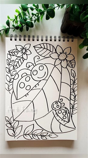 #howtodraw #ladybug #stepbystep #artandcraftideas #howtocolor #oilpastel