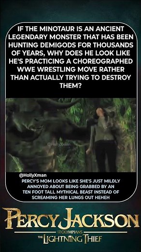 Percy Jackson & The Olympians: The Lightning Thief (2010) The Minotaur Wrestled Before He Attacked