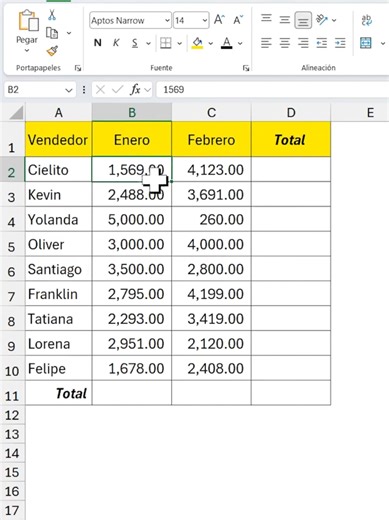 No pierdas el tiempo! Realiza la suma fácil en excel! #ofimatica #microsoft #excel #office #word