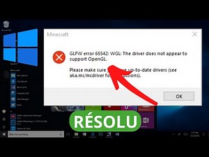 Erreur: OpenGL non supporté sous Windows 10/11