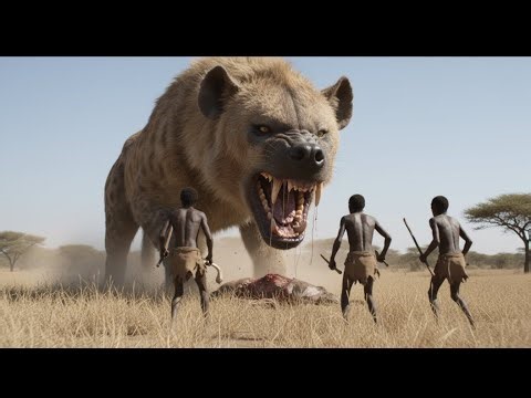 Early Humans vs The Giant Hyena — A True Prehistoric Encounter