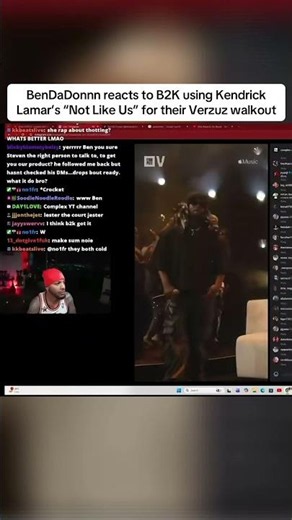 BenDaDonnn reacts to B2K using Kendrick Lamar's "Not Like Us" for their Verzuz walkout. #drake