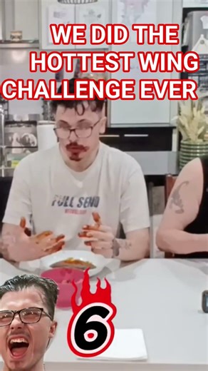 WE DID THE HOTTEST WING CHALLENGE EVER #shorts #wings #spicy #hot #asian #chicken #crunchy #asmr#OMG