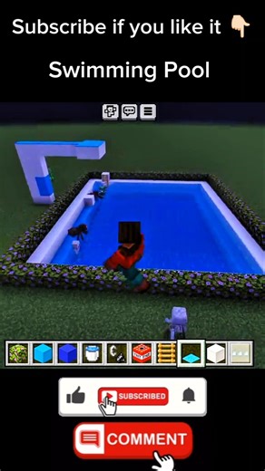 Minecraft : Modern Swimming Pool Design 🌊 Easy & Cool Build #youtube #minecraft #viral#gaming#shorts