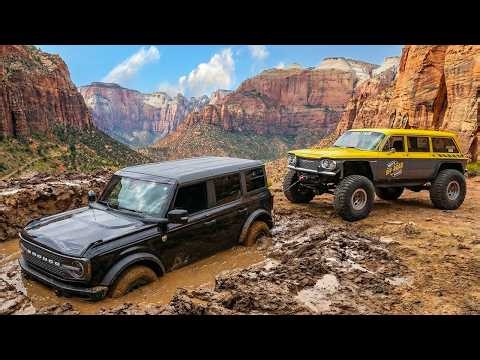 All Alone... She Got Her Ford Bronco Stuck In Zion's Back Country!