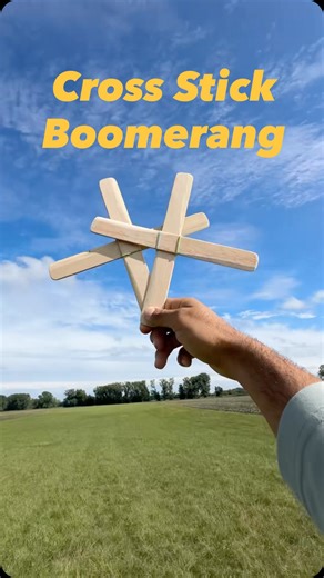What do you call a boomerang that doesn’t return?….a stick! 🥢 What if you put two of them together? I recently got these cross stick boomerangs and they fly so well! I love them! 😍 | RamRez Boomerangs